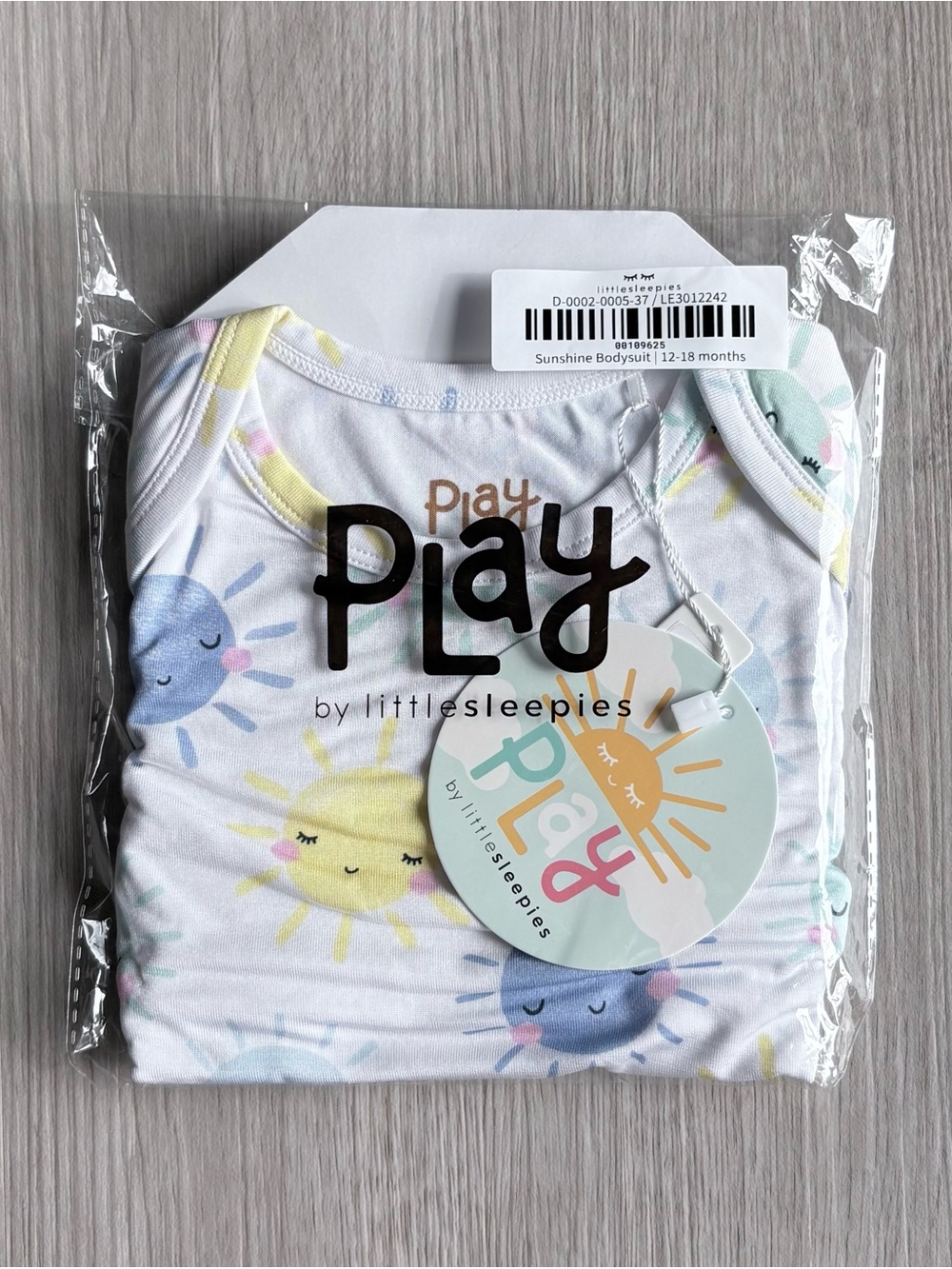Little Sleepies Sunshine Bodysuit- Size 18M